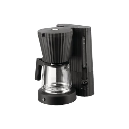 Plissé Coffee maker plastic material black / Programmable - 1.5 L/ 10 cups - Alessi