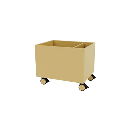 Coffre à roulettes Colour Box II bois jaune / 46.8 x 35,4 x H 37.8 cm - MONTANA