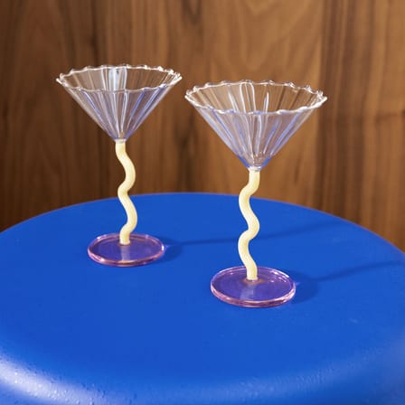 Set de 2 coupes à champagne Curve / 15 cl - & klevering