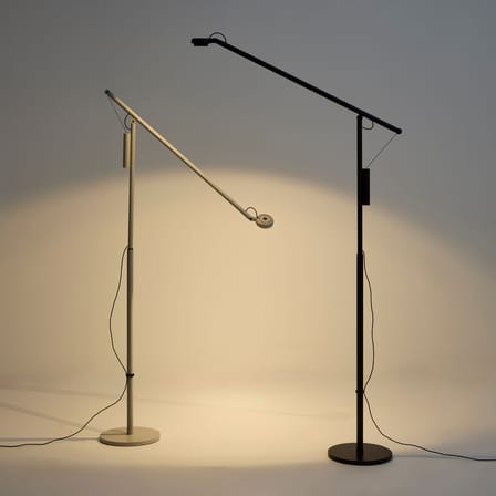 Lampadaire Fifty-Fifty LED métal noir / Liseuse orientable - Hay