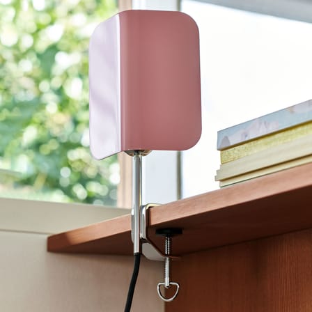 Lampe Apex Clip métal rose / Base étau - Orientable / H 27,5 cm - Hay