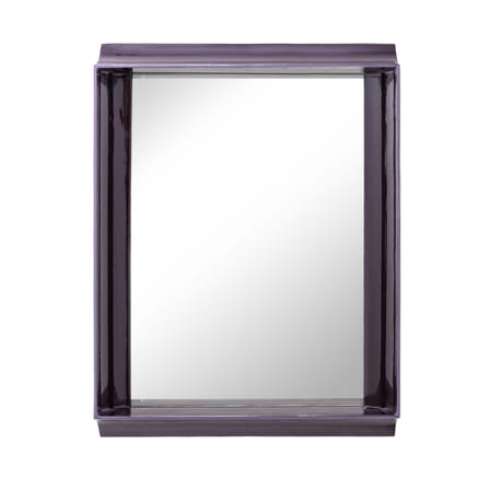 Miroir mural Coves céramique violet / Avec étagère - 80 x 60 cm - Magis