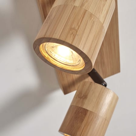 Plafonnier Java bois beige / bambou - 2 spots orientables - GOOD&MOJO