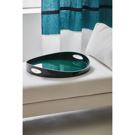 Plateau Basile Small bois bleu noir / Bois - Ø 40 cm - Maison Sarah Lavoine