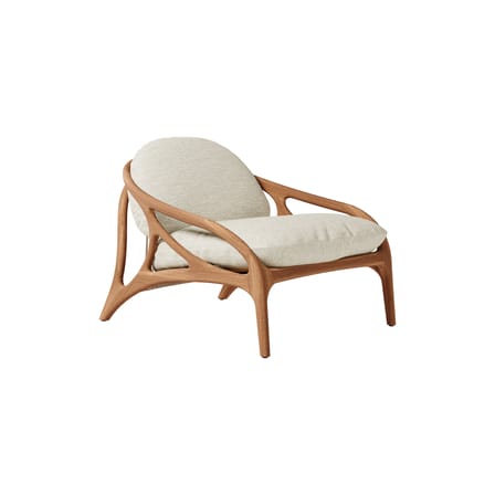 Poltrona imbottita Vime OUTDOOR tessuto legno beige - MORPHO