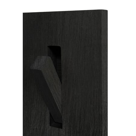 Portemanteau mural Utilitile bois noir / 5 patères rabattables - 40 x 40 cm - Ethnicraft