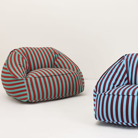 Pouf Ziggy tissu rouge / Pouf - NOBODINOZ