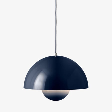 Suspension Flowerpot VP7 métal bleu / Ø 37 cm - By Verner Panton, 1969 - &tradition