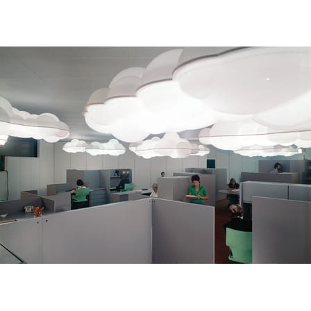 Suspension Nuvola Minor plastique blanc / LED / 100 x 58 x H 37 cm - Nemo