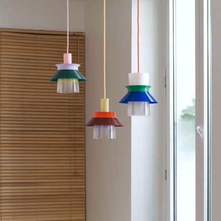 Suspension Romi / Ø 20  x H 22 cm - Plastique recyclé / Fabriqué en France - Warren & Laetitia