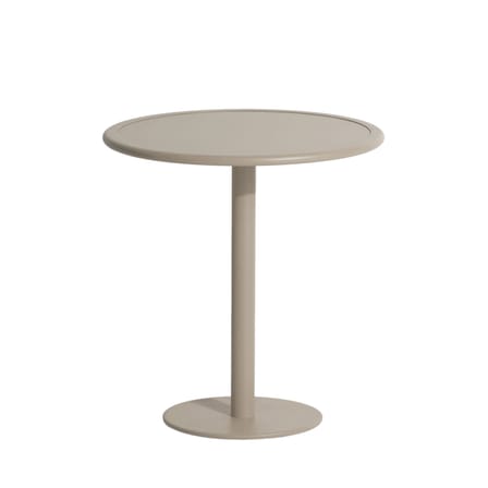 Table ronde Week-end Bistrot métal beige / Ø 70 cm - Aluminium - Petite Friture