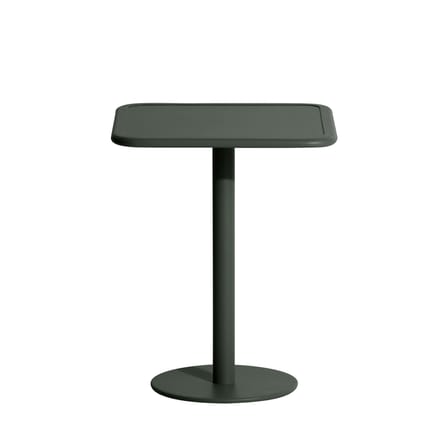 Tavolo quadrato Week-End metallo verde / Bistot - Alluminio - 60 x 60 cm - Petite Friture