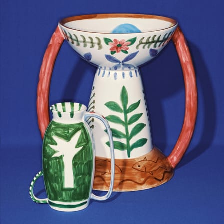Vase Cocona céramique multicolore / 20 x 11 x H 24,5 cm - Serax