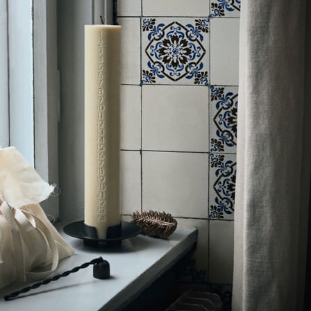 Bougeoir Block métal noir / Ø 11 cm - Ferm Living
