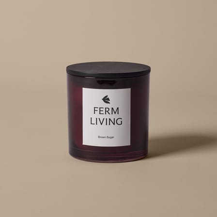 Bougie parfumée Vitto / Sucre roux - H 12 cm - Ferm Living
