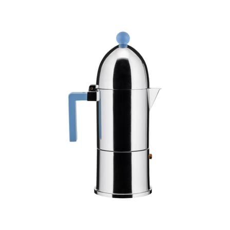 Cafetière italienne La Cupola métal bleu / Induction - 6 tasses / Aldo Rossi, 1988 - Alessi