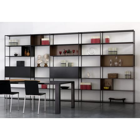 Caisson  marron métal ouvert / Pour bibliothèque Easy Irony - L 100 cm - Zeus