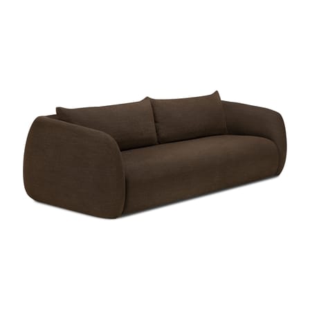 Canapé droit Figur tissu marron / 3 places - L 244 cm - Ethnicraft