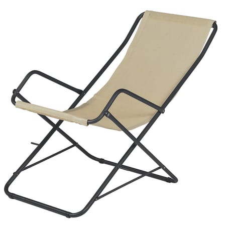 Chaise longue pliable Bahama métal beige - Emu