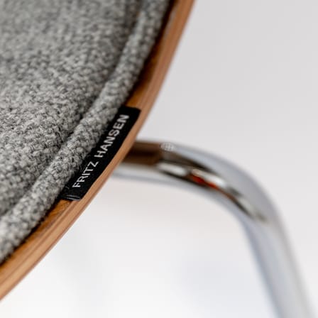 Chaise rembourrée Fourmi tissu gris / Empilable - Arne Jacobsen, 1952 - Fritz Hansen