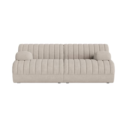 Divano modulabile Coltre tessuto beige / 2 posti - L 180 cm - Muuto