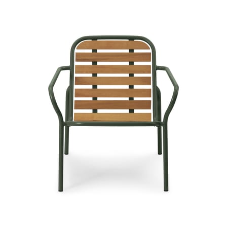 Fauteuil bas empilable Vig Lounge Wood bois naturel - Normann Copenhagen