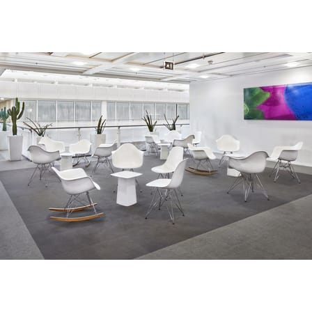 Fauteuil DAR - Eames Plastic Armchair plastique blanc / (1950) - Pieds chromés - Vitra