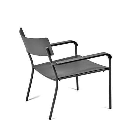 Fauteuil bas August métal noir / Aluminium - Serax