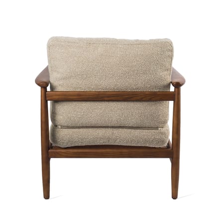 Fauteuil rembourré Todd tissu bois beige / Tissu bouclé - POLSPOTTEN