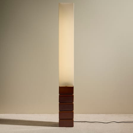 Lampada a stelo Tower ceramica marrone / H 129 cm - Maison Sarah Lavoine