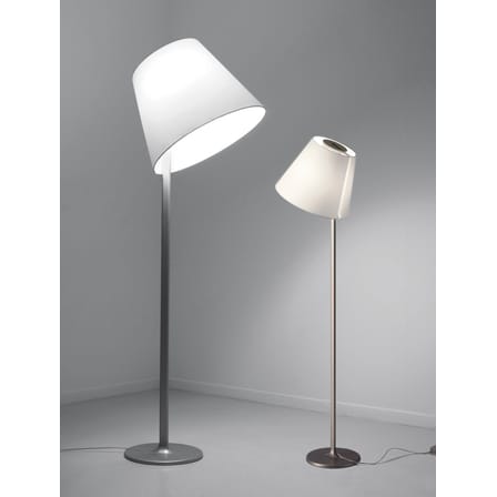 Lampadaire Melampo Terra métal tissu gris / H 163 cm - Artemide