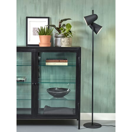 Lampadaire Salamanca métal noir / 2 spots orientables - It's about Romi