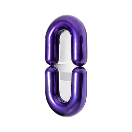 Miroir mural Zodiac Bumper Large céramique violet /  L 55 x H 110 cm - Jean-Baptiste Fastrez, 2020 - Moustache