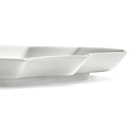 Assiette de présentation Perle Fine céramique blanc / 36,6 x 26,5 cm - Serax