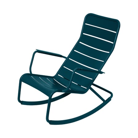 Rocking chair Luxembourg métal bleu / Aluminium - Fermob