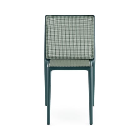 Belvedere Tech Stacking chair plastic material green / OUTDOOR - Technopolymer braiding - Kartell