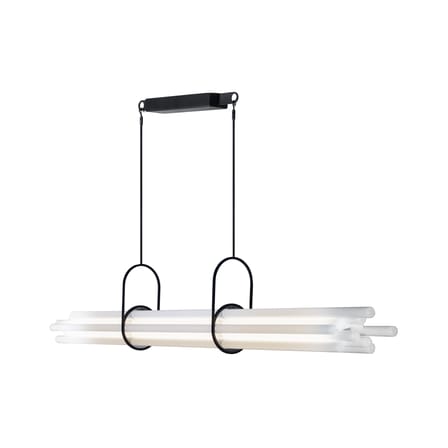 Suspension NL12 verre blanc / L 130 cm - DCW éditions