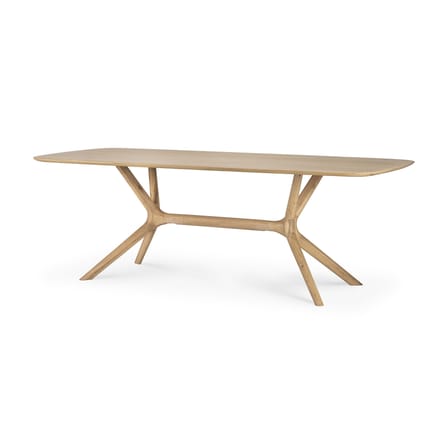 Table rectangulaire X bois naturel / 224 x 100 cm - 8 personnes / Chêne massif - Ethnicraft