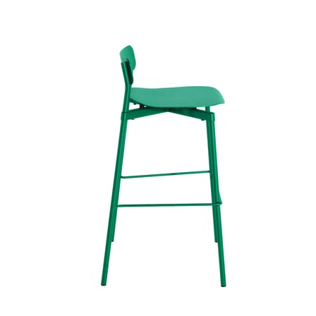 Tabouret haut empilable Fromme métal vert / H 75 cm - Aluminium - Petite Friture