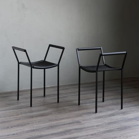 Tabouret Savonarola métal noir / H 48 cm - Maurizio Peregalli, 1984 - Zeus