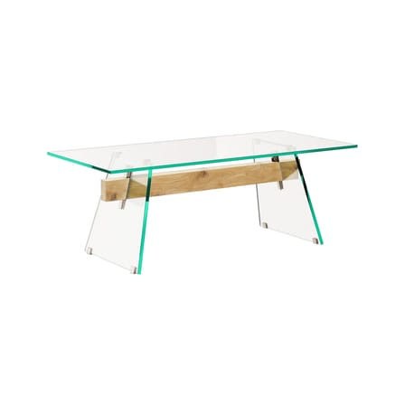 Tavolo rettangolare Compression vetro trasparente / Philippe Starck - 220 x 90 cm - Glas Italia