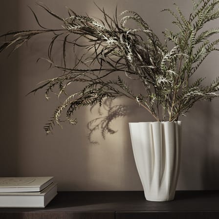 Dedali Large Vase ceramic white / Ø 17 x H 25 cm - Ferm Living