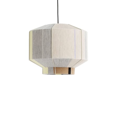 Abat-jour Bonbon Medium tissu beige / Ø 38 - Laine tissée main - Hay