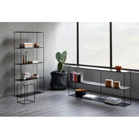 Bibliothèque Slim Irony métal blanc / L 180 x H 82 cm - Zeus