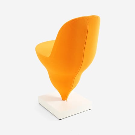 Chaise rembourrée Gelato tissu orange - Moustache