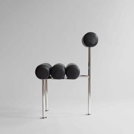 Chaise rembourrée Hiro cuir noir - 101 COPENHAGEN