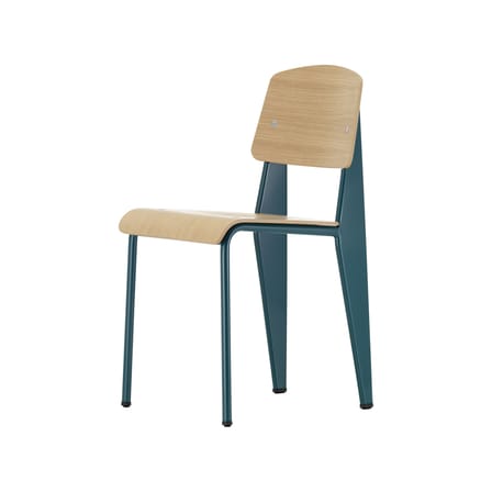 Chaise Standard bleu bois naturel / Jean prouvé, 1934 - Vitra