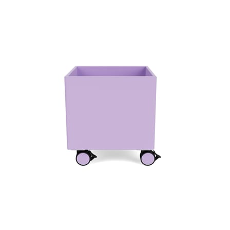 Coffre à roulettes Colour Box I bois violet / 35,4 x 35,4 x H 37,8 cm - MONTANA