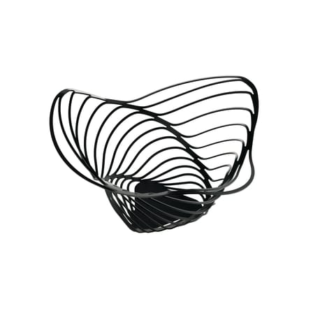 Corbeille Trinity métal noir / Ø 16,5 x H 33 cm - Alessi