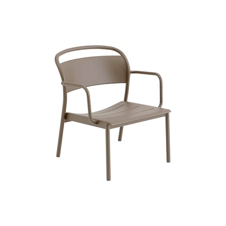 Fauteuil bas Linear Lounge métal beige - Muuto